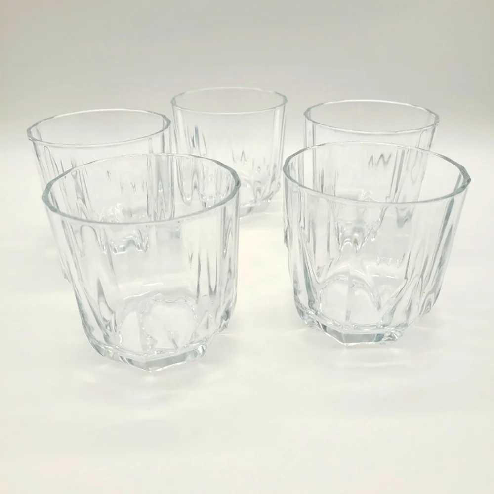 Pasabahce Vertical Ridges Old Fashioned Rocks Glasses x5​​​